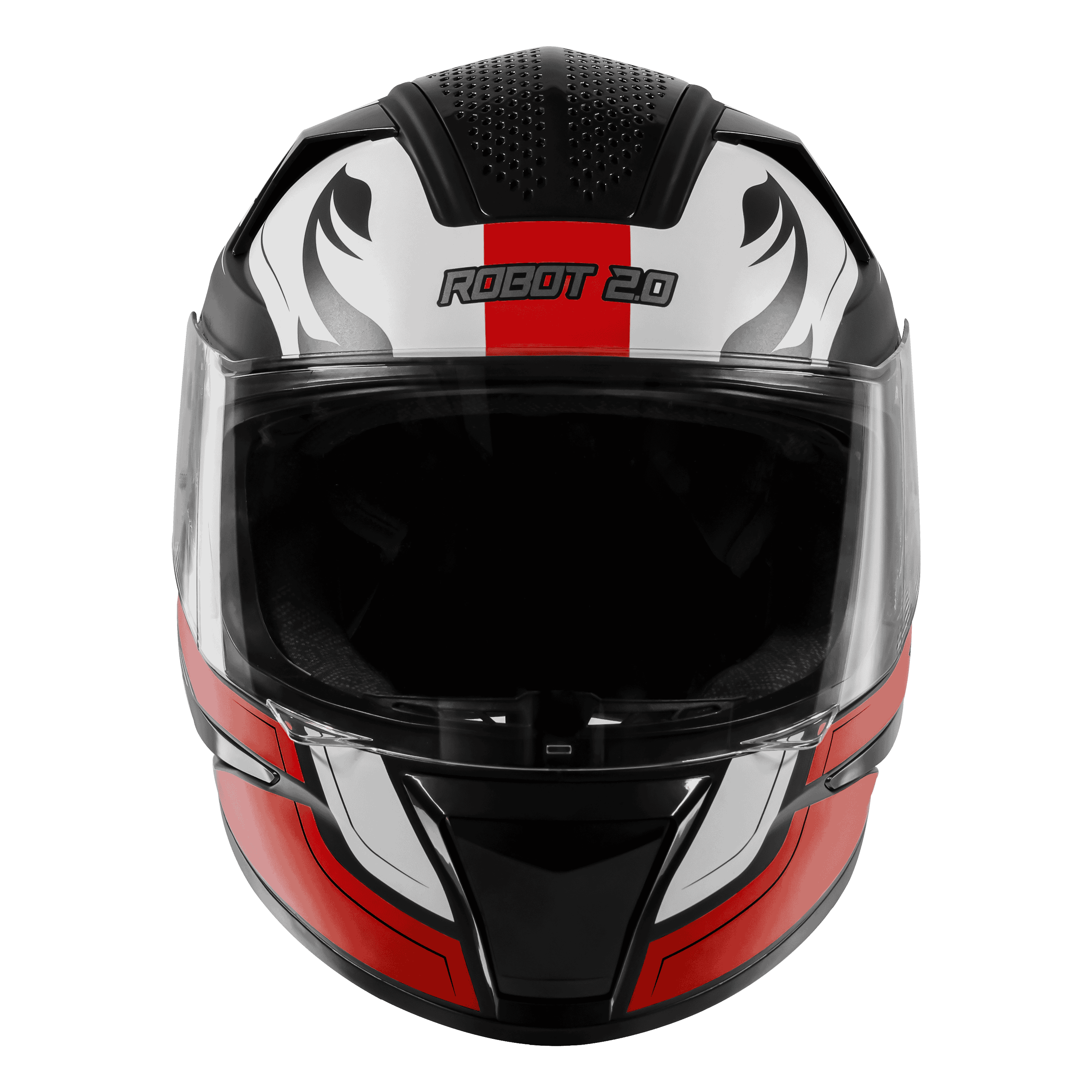 SBH-35 DOT ROBOT 2.0 REBORN GLOSSY BLACK WITH RED
